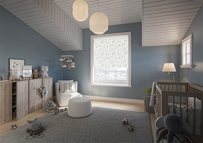 Zootime Sketch, Slate - Roller Blind - Image 7
